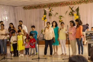 An impromptu get together in Bangalore got together to celebrate the Goenkarponn Goa Song__