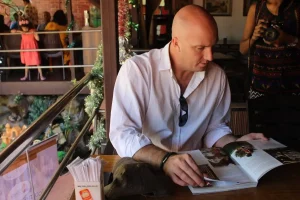 Chef John Fenney at Sheela Bar and Restaurant trying out some local Goan cusine