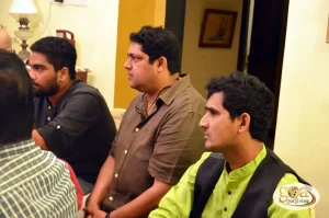 Current Sarpanch of Navelim, young Siddesh Bhagat, MLA Curtorim, Reginaldo Lourenco, and Heritage Activist Prajal Sakhardande at the discussion with Yogendra Yadav!