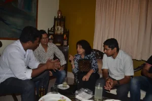 Dinner with Fr. Bismarque, Alina Saldanha and others