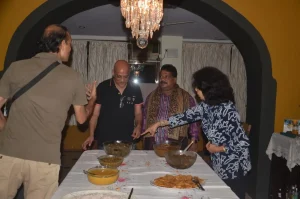 Dinner with Fr. Bismarque, Alina Saldanha and others