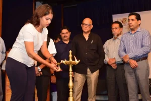 Incoming Trustee Tania Shirodkar seen lighting the lamp!
