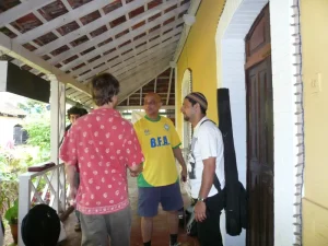 Leaving Gonsalves Mansion for that beautiful morning!