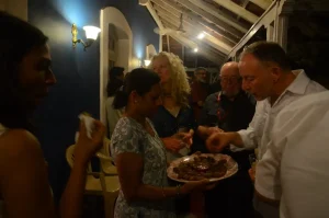 Our guests enjoying the legendary hospitality of the Gonsalves family!