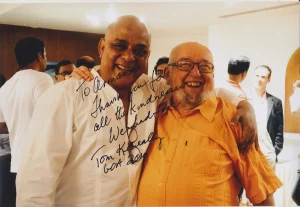 Sir Thomas Keneally was a distinguished guest with us, and we leave these things to Armando, to make them exciting_