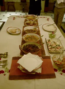 The Traditional Goan spread at the Gonsalves Mansion