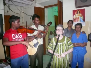 The inmates of the home got involved with the singing too, and boy, did they do a good job of it_