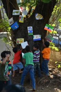 This tree saw a lot of love for our motherland!