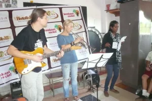 We have just realized that the brass instruments are the main ones that have done service at Goa ForGiving. We need more musicians of this type to come out from terra firma!