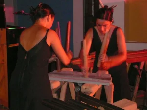 We loved this, Spanish Maika Gomez and her sister, regale us with unusual percussion stuff from the Basque region of Spain!