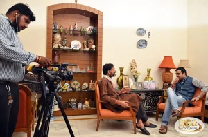 Yogendra Yadav was interviewed by Pramod Acharya at our HQ, the Gonsalves Mansion. What an amazing setting!