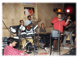 S Harikumar jamming with the band