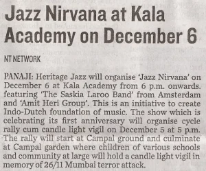 Jazz Nirvana at Kala Academy